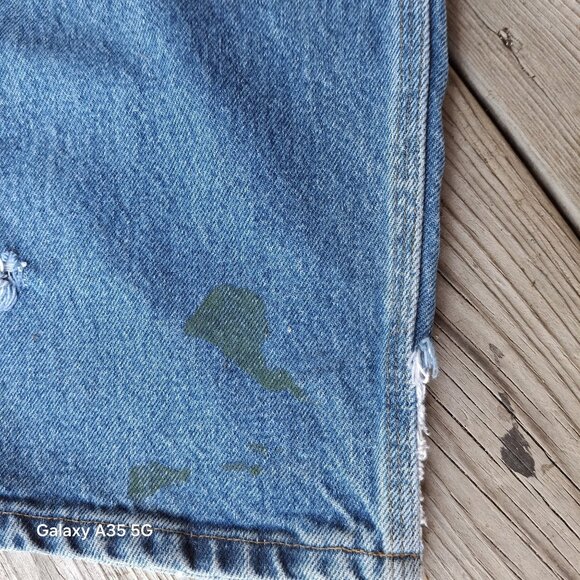 Carhartt Blue Denim Workwear Jeans With Utility Pockets Mens Relaxed Fit Size 36 - Picture 2 of 10